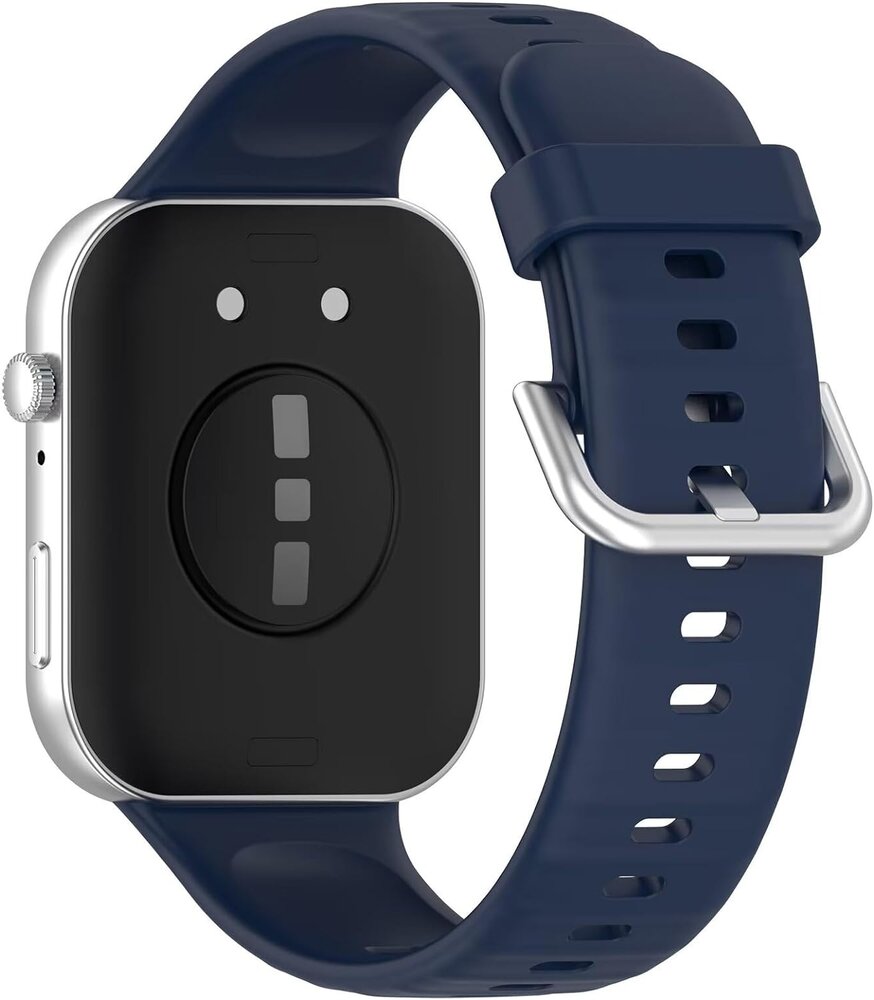 Strap-it® Strap-it Huawei Watch Fit 3 siliconen bandje (donkerblauw)