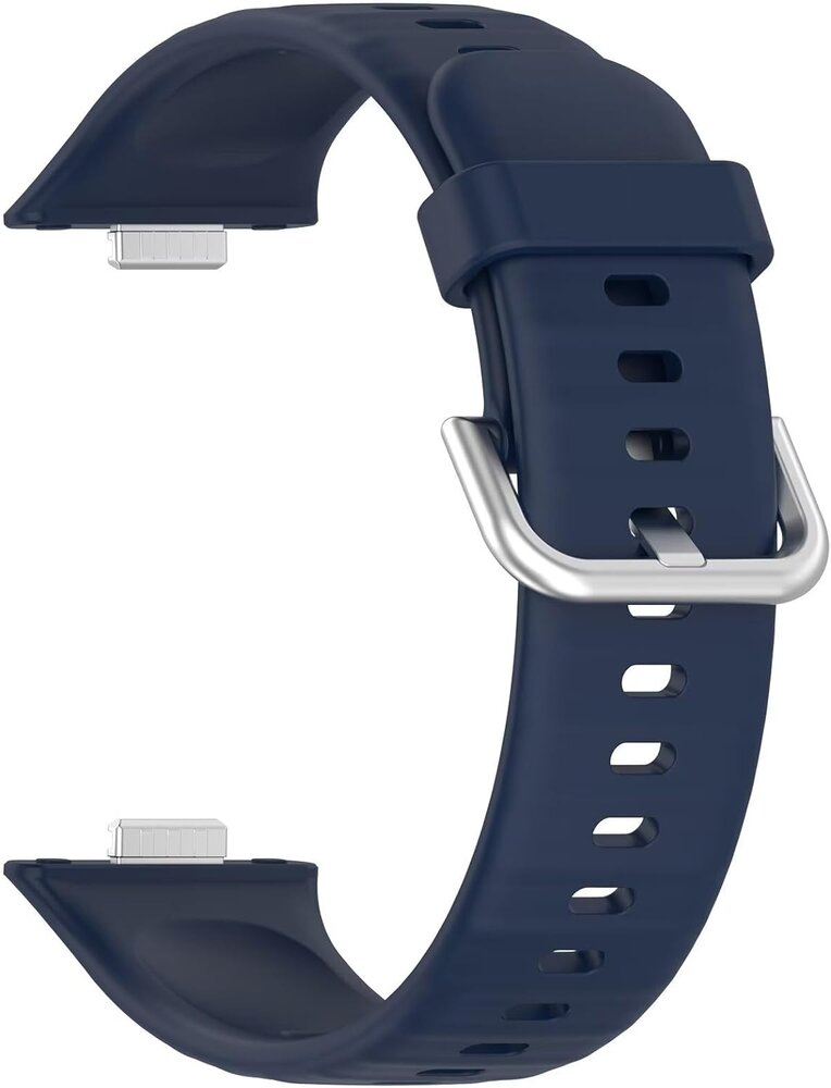 Strap-it® Strap-it Huawei Watch Fit 3 siliconen bandje (donkerblauw)