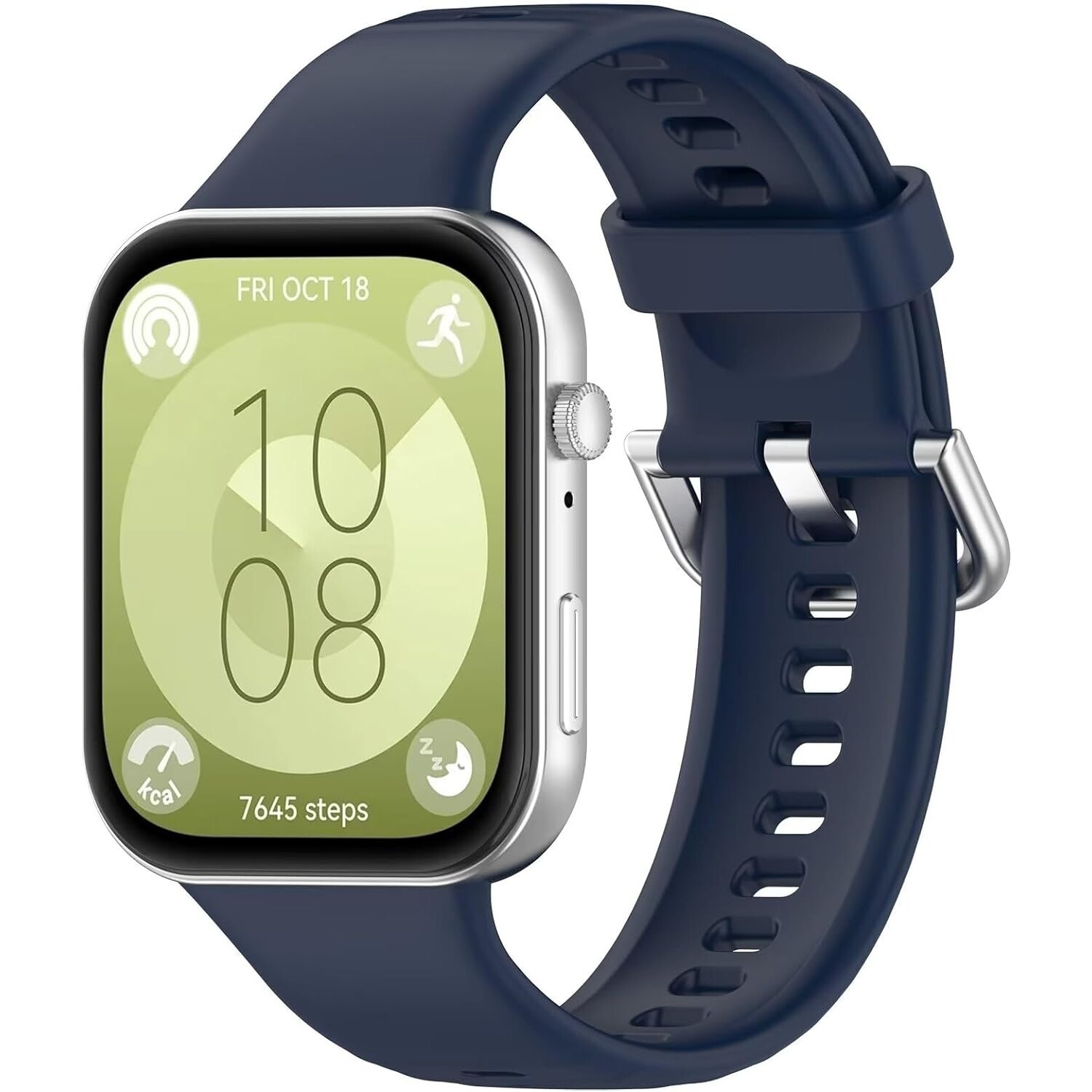 Strap it Strap it Huawei Watch Fit 3 siliconen bandje donkerblauw