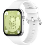 Strap-it® Huawei Watch Fit 3 siliconen bandje (wit)