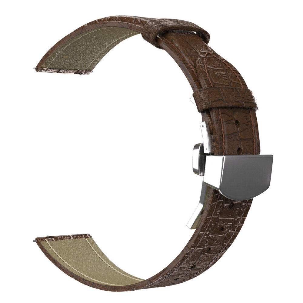 Strap-it® Strap-it Huawei Watch GT 2 luxe leren band (donkerbruin)