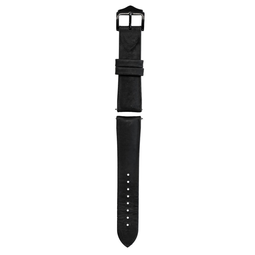 Strap-it® Strap-it Samsung Galaxy Watch 5 Pro siliconen / leren bandje  (zwart)