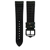 Strap-it® Strap-it Samsung Gear S3 siliconen / leren bandje (zwart/groen) Strap-it® Strap-it Samsung Gear S3 siliconen / leren bandje (zwart/groen)