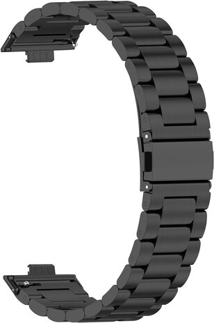 Strap-it® Strap-it Huawei Watch Fit 3 stalen band (zwart) Strap-it® Strap-it Huawei Watch Fit 3 stalen band (zwart)