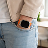 Strap-it® Strap-it Apple Watch luxe liquid silicone band (oranje met zilver) Strap-it® Strap-it Apple Watch luxe liquid silicone band (oranje met zilver)