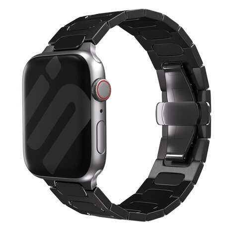 Strap-it® Strap-it Apple Watch Bullet titanium band (zwart)
