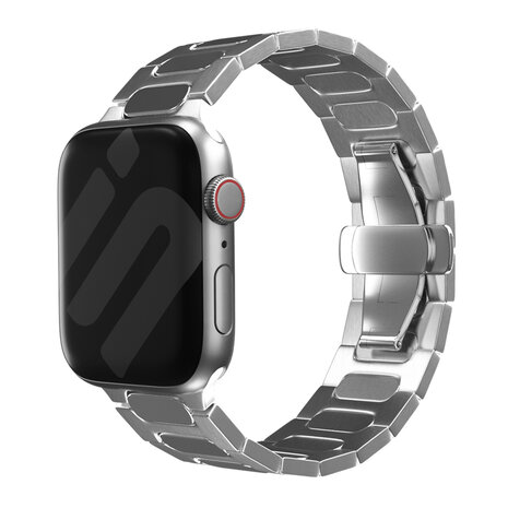 Strap-it® Strap-it Apple Watch Bullet titanium band (zilver)