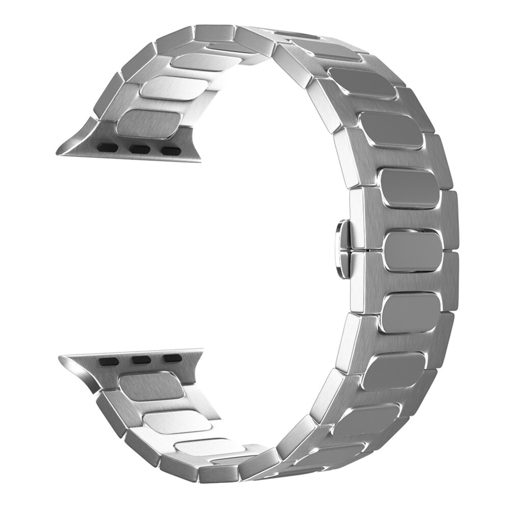 Strap-it® Strap-it Apple Watch Bullet titanium band (zilver)