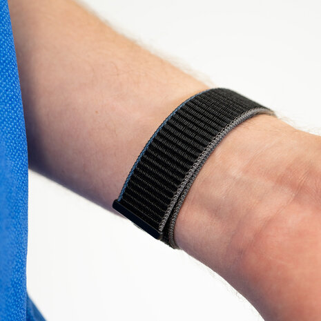 Strap-it® Strap-it Fossil Gen 5e 44mm nylon bandje (charcoal)