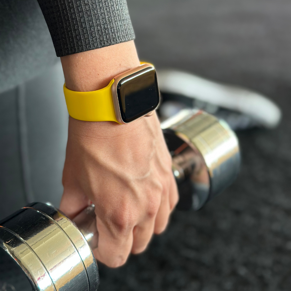 Strap-it® Strap-it Apple Watch siliconen bandje (geel)