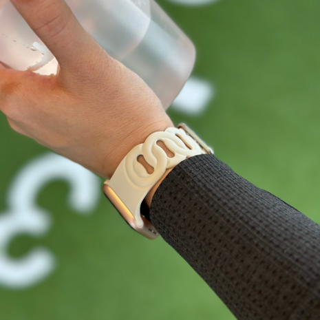 Strap-it® Strap-it Apple Watch silicone chain band (wit)