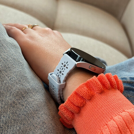 Strap-it® Strap-it Honor Magic Watch 2 42mm siliconen bandje met patroon (mist blauw)