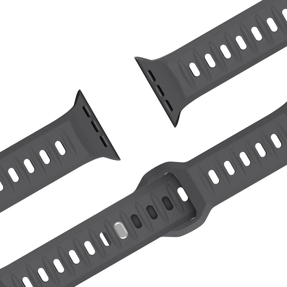 Bandz Bandz Apple Watch siliconen band 'Outdoor' (donkergrijs)