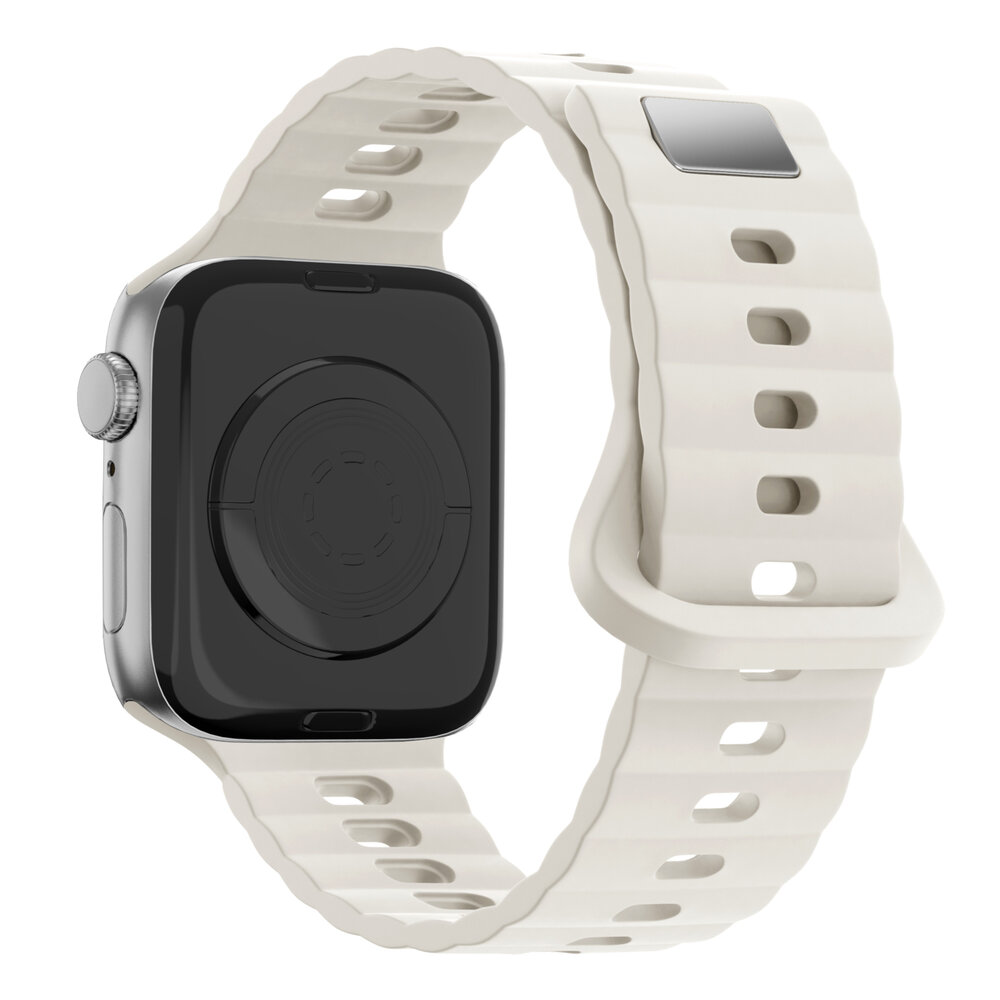 Bandz Bandz Apple Watch siliconen band 'Single Link' (sterrenlicht)