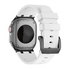 Bandz Bandz Apple Watch siliconen band 'Luxe Liquid' (wit met zwart) Bandz Bandz Apple Watch siliconen band 'Luxe Liquid' (wit met zwart)