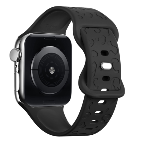 xoxo Wildhearts xoxo Wildhearts Apple Watch siliconen bandje Leopard Print (zwart) xoxo Wildhearts xoxo Wildhearts Apple Watch siliconen bandje Leopard Print (zwart)