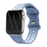 xoxo Wildhearts xoxo Wildhearts Apple Watch siliconen bandje Leopard Print (lichtblauw)