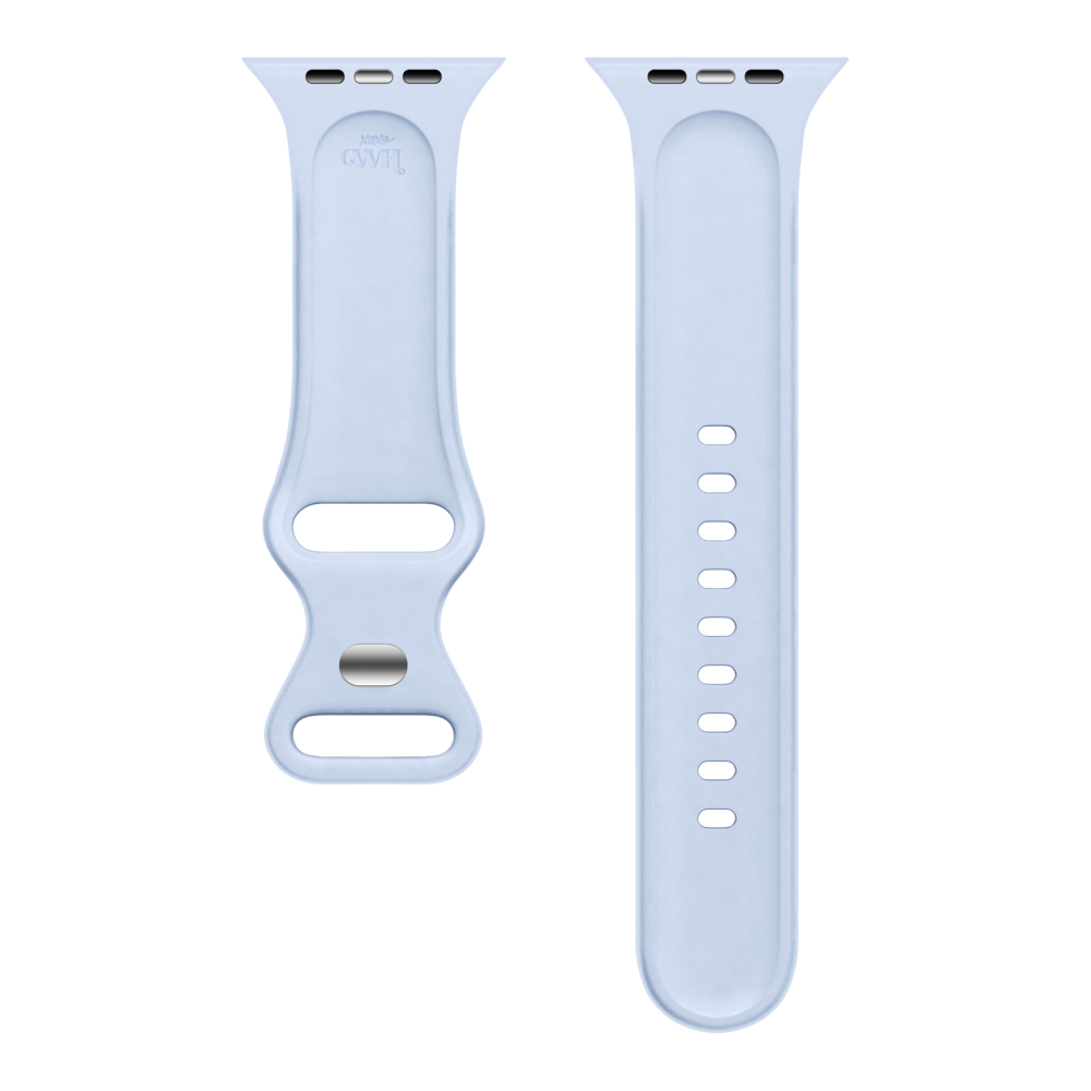 xoxo Wildhearts xoxo Wildhearts Apple Watch siliconen bandje Leopard Print (lichtblauw)