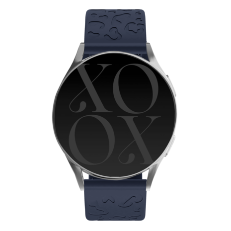 xoxo Wildhearts xoxo Wildhearts Samsung Galaxy Watch 5 Pro siliconen bandje Leopard Print (donkerblauw)