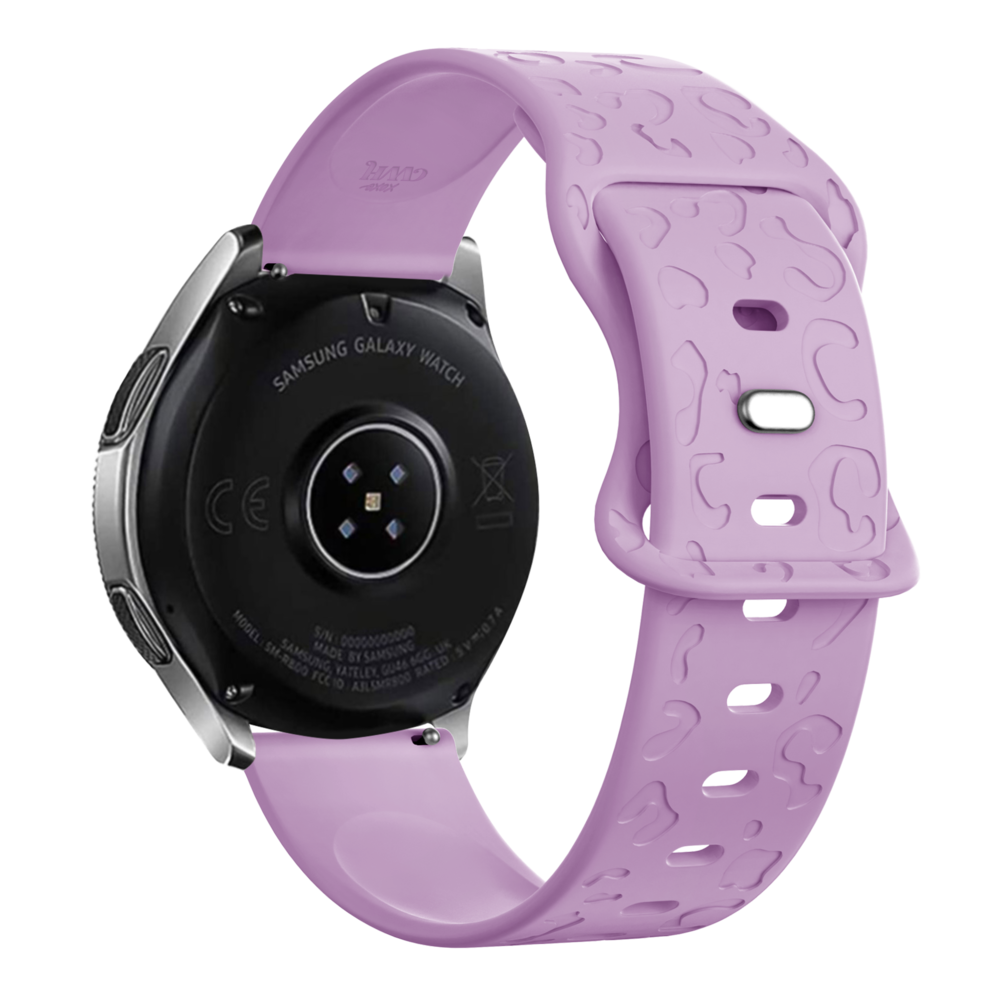 xoxo Wildhearts xoxo Wildhearts Samsung Galaxy Watch 5 44mm siliconen bandje Leopard Print (lila)