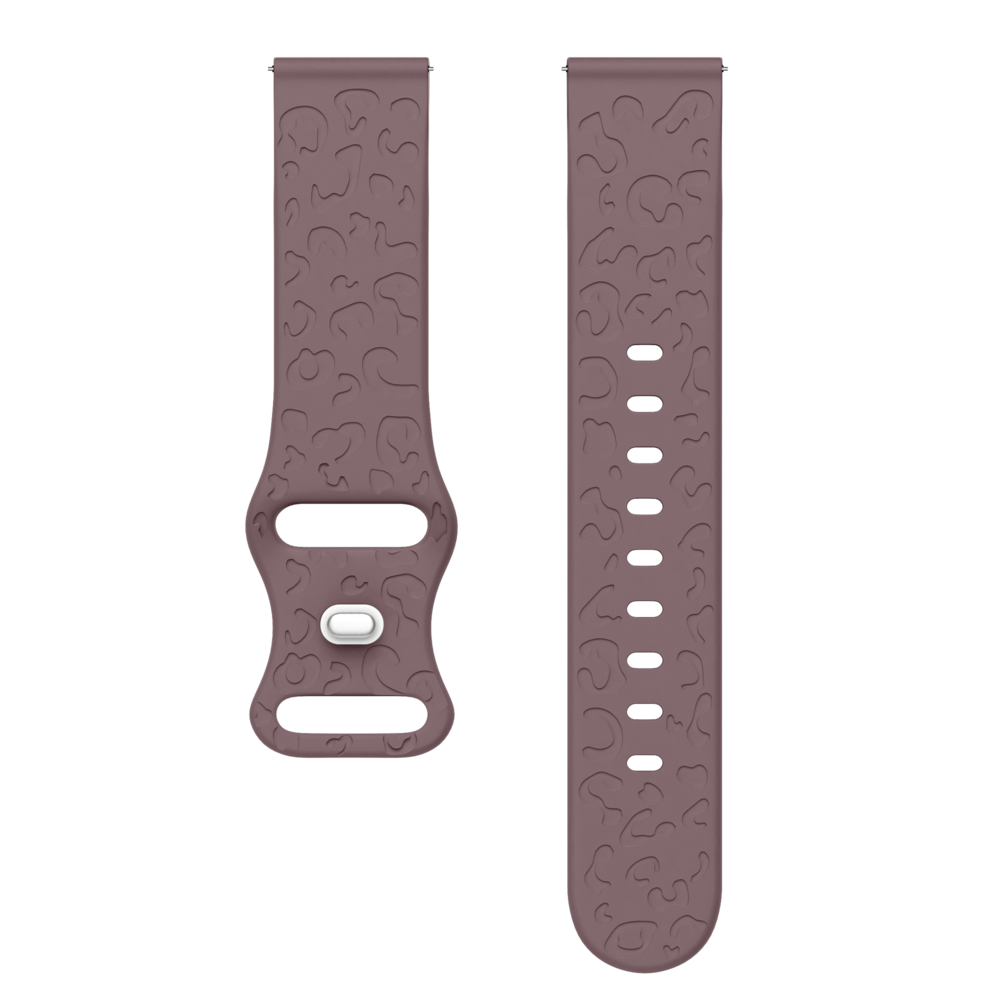 xoxo Wildhearts xoxo Wildhearts Samsung Galaxy Watch 4 44mm siliconen bandje Leopard Print (berry paars)