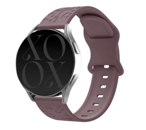 xoxo Wildhearts xoxo Wildhearts Huawei Watch GT 3 Pro 43mm siliconen bandje Leopard Print (berry paars)