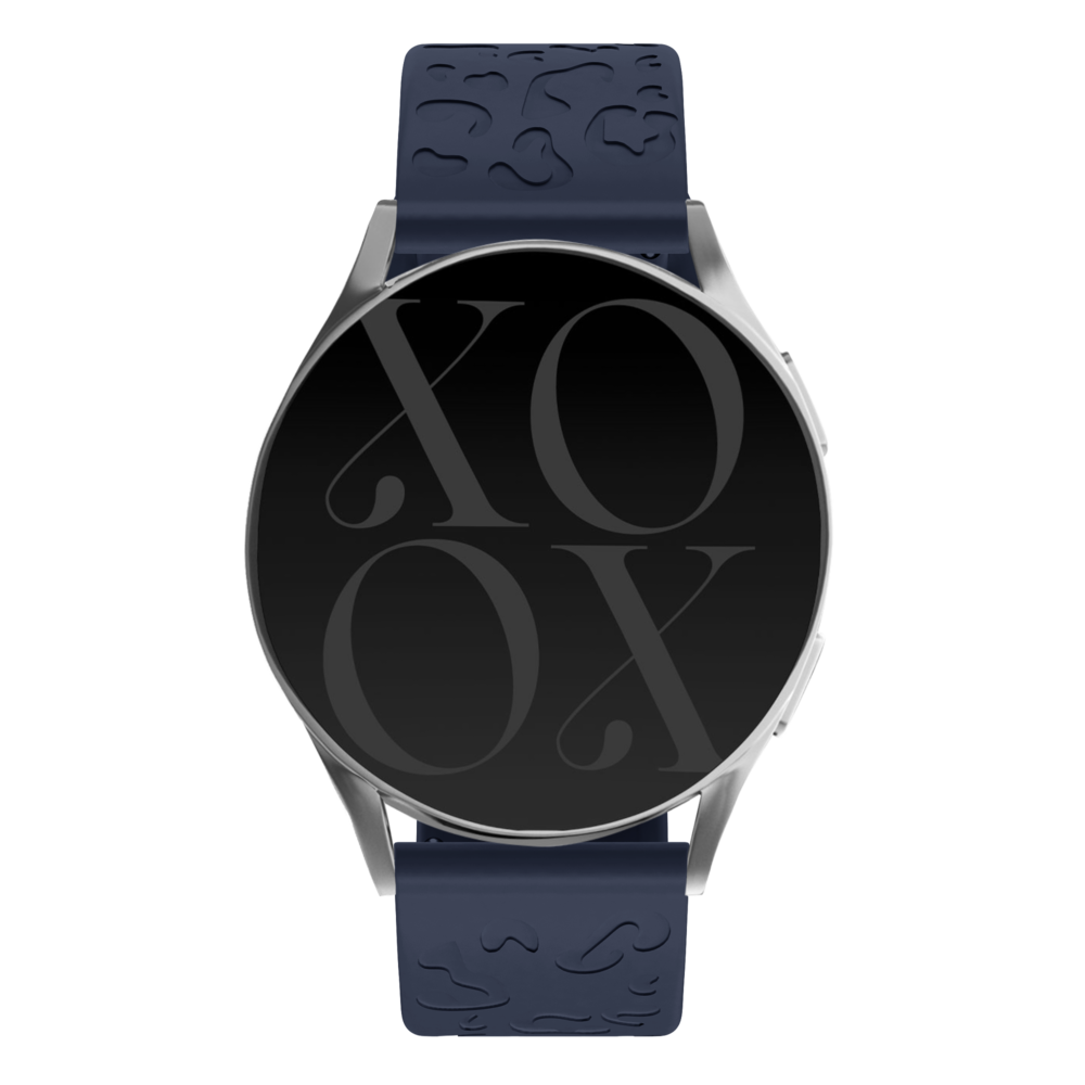 xoxo Wildhearts xoxo Wildhearts Xiaomi Amazfit Bip siliconen bandje Leopard Print (donkerblauw)