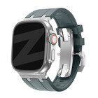 Bandz Bandz Apple Watch siliconen band 'Luxe Liquid' (grijs met zilver)