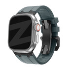 Bandz Bandz Apple Watch siliconen band 'Luxe Liquid' (grijs met zwart)