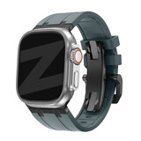 Bandz Bandz Apple Watch siliconen band 'Luxe Liquid' (grijs met zwart)