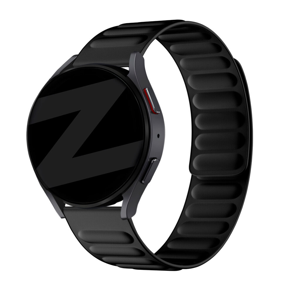 Bandz Bandz Amazfit GTS 4 magnetisch geweven bandje (zwart)