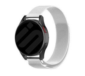 Strap-it® Samsung Galaxy Watch 7 - 40mm Milanese band (zilver) Strap-it® Samsung Galaxy Watch 7 - 40mm Milanese band (zilver)