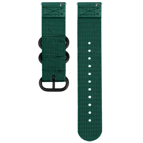 Strap-it® Strap-it Samsung Galaxy Watch 7 - 40mm nylon gesp band (donkergroen)