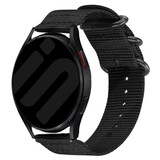 Strap-it® Samsung Galaxy Watch 7 - 40mm nylon gesp band (zwart) Strap-it® Samsung Galaxy Watch 7 - 40mm nylon gesp band (zwart)
