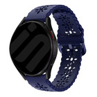 Strap-it® Strap-it Samsung Galaxy Watch 7 - 40mm siliconen bandje met patroon (donkerblauw)