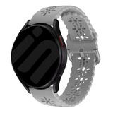 Strap-it® Samsung Galaxy Watch 7 - 40mm siliconen bandje met patroon (grijs)