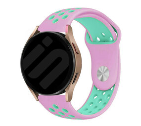 Strap-it® Samsung Galaxy Watch 7 - 40mm sport band (roze/aqua)