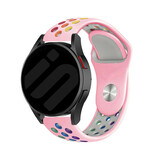 Strap-it® Samsung Galaxy Watch 7 - 40mm sport band (roze/kleurrijk)