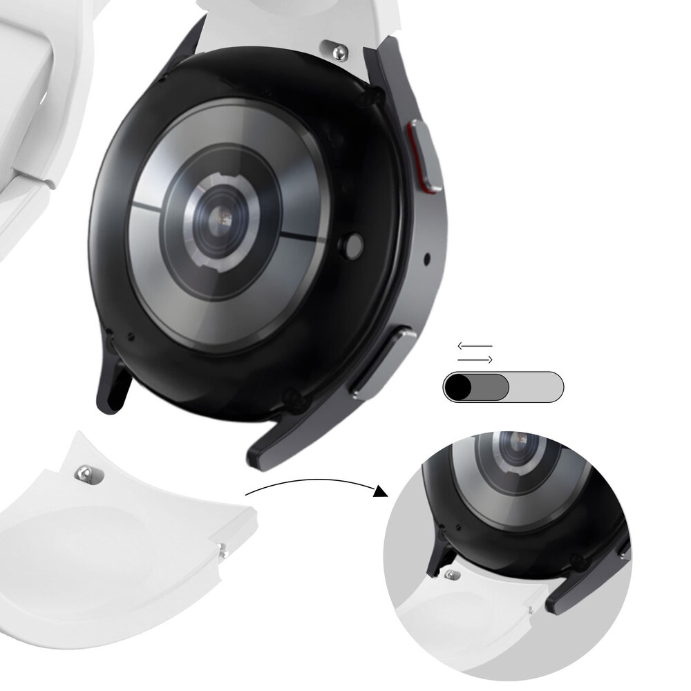 Bandz Bandz Samsung Galaxy Watch 7 - 40mm siliconen band 'Extreme' (wit)