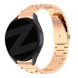 Bandz Bandz Samsung Galaxy Watch 7 - 40mm stalen band 'Classic' (rosé goud)