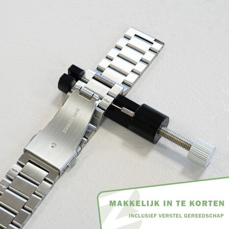 Bandz Bandz Samsung Galaxy Watch 7 - 40mm titanium schakel band (grafiet)