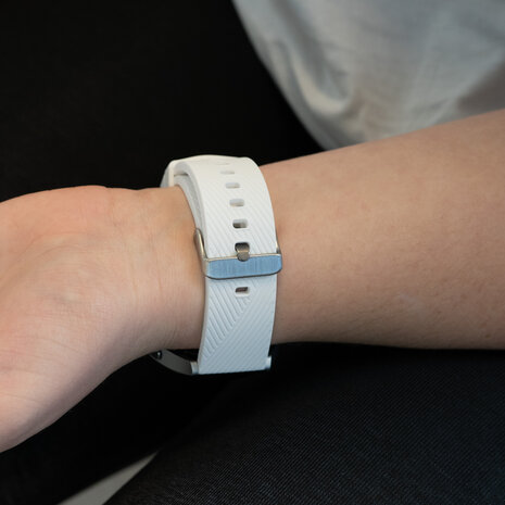 Bandz Bandz Samsung Galaxy Watch 7 - 40mm siliconen band 'Deluxe' (wit)