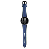 Strap-it® Samsung Galaxy Watch 7 - 44mm hybrid leren bandje (donkerblauw)