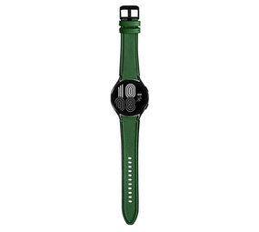 Strap-it® Samsung Galaxy Watch 7 - 44mm hybrid leren bandje (groen)