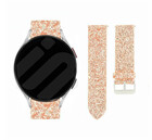 Strap-it® Strap-it Samsung Galaxy Watch 7 - 44mm leren glitter bandje (rosé goud)