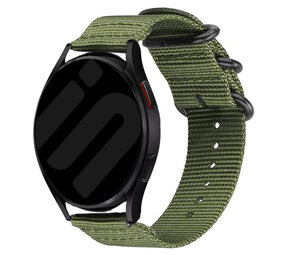 Strap-it® Samsung Galaxy Watch 7 - 44mm nylon gesp band (groen)