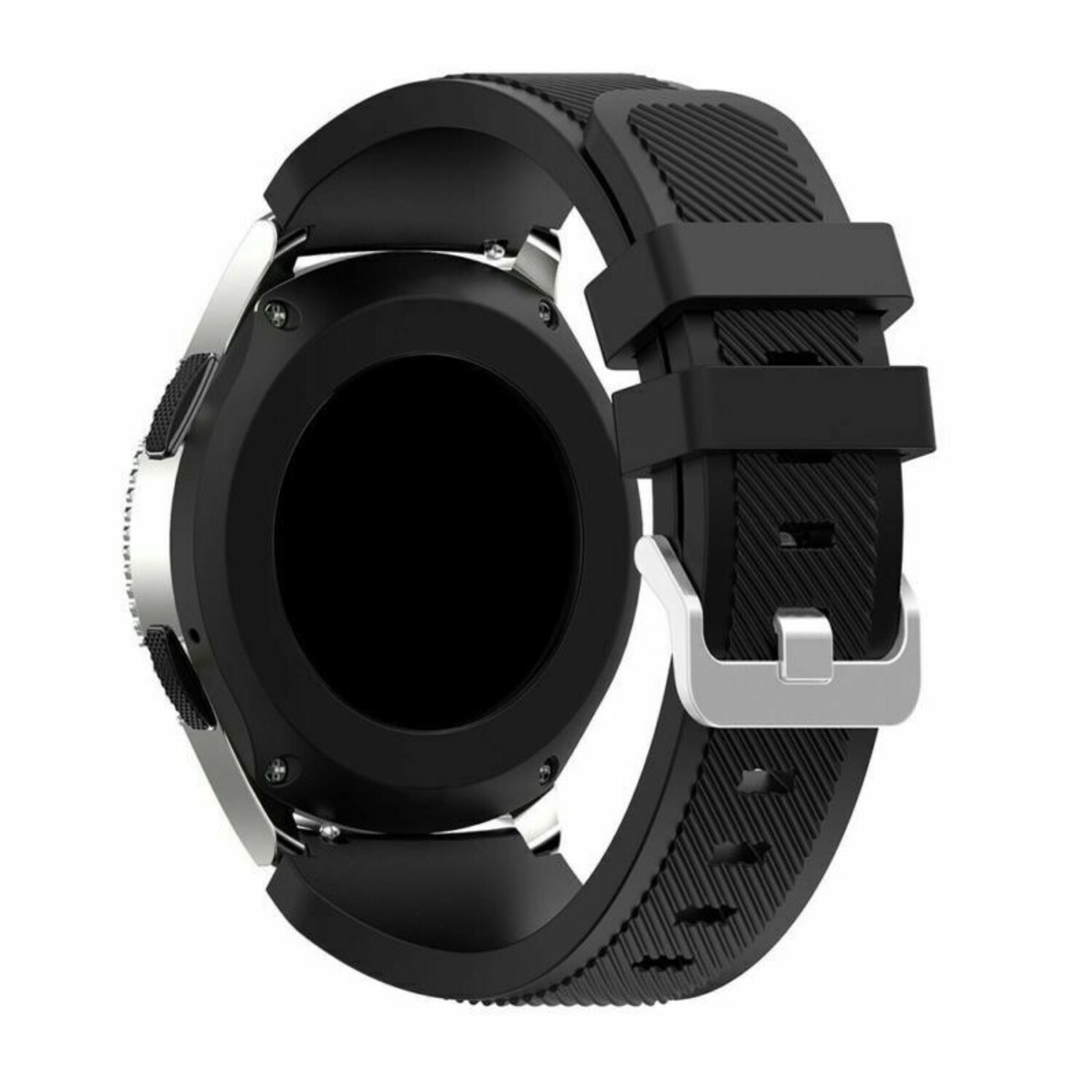 Strap it Samsung Galaxy Watch 7 44mm siliconen bandje zwart