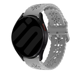 Strap-it® Samsung Galaxy Watch 7 - 44mm siliconen bandje met patroon (grijs)