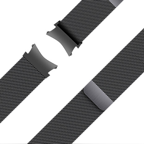 Bandz Bandz Samsung Galaxy Watch 7 - 44mm Milanese loop band (zwart)