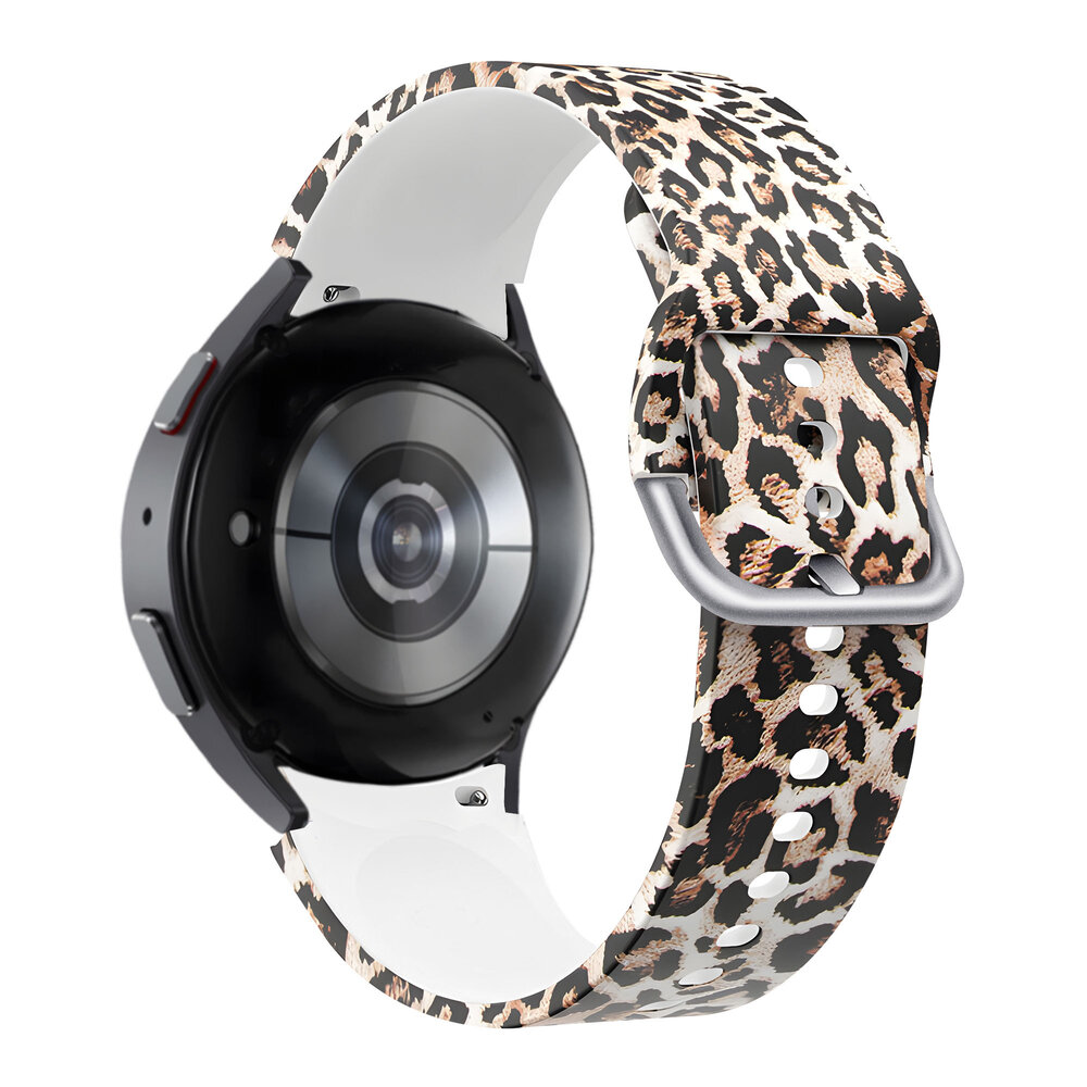 Bandz Bandz Samsung Galaxy Watch 7 - 44mm siliconen band 'Leopard'